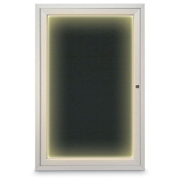 Hinge-less Radius Corkboard, 11"x13-1/2", Satin Alum Frame/Black